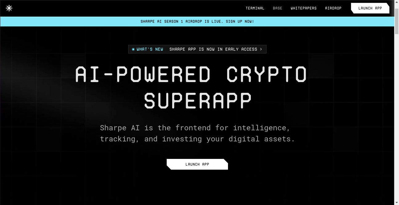 Sharpe Labs Crypto Best List Home Page