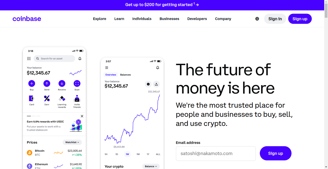 Coinbase Crypto Best List Home Page