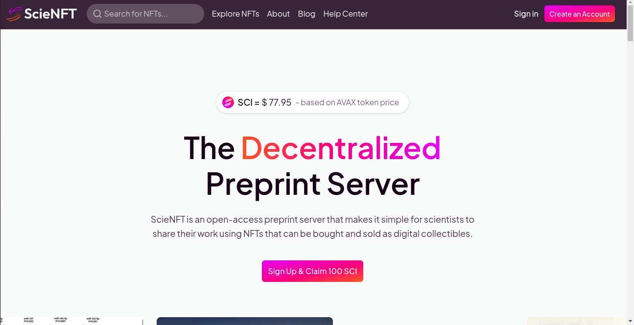ScieNFT Crypto Best List Home Page