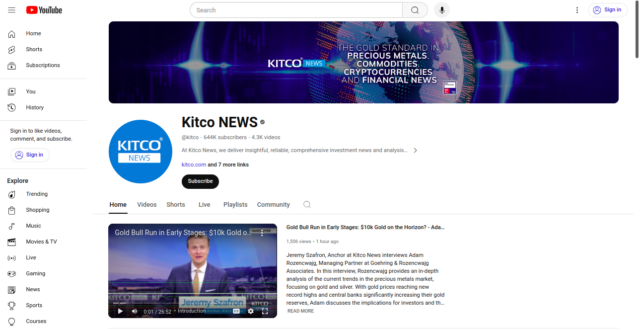 Kitco NEWS Crypto Best List Home Page