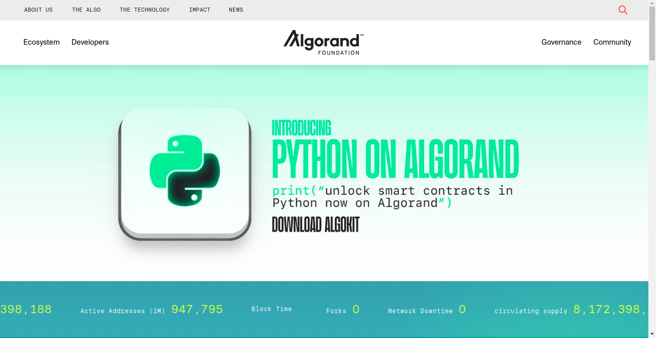 Algorand Crypto Best List Home Page