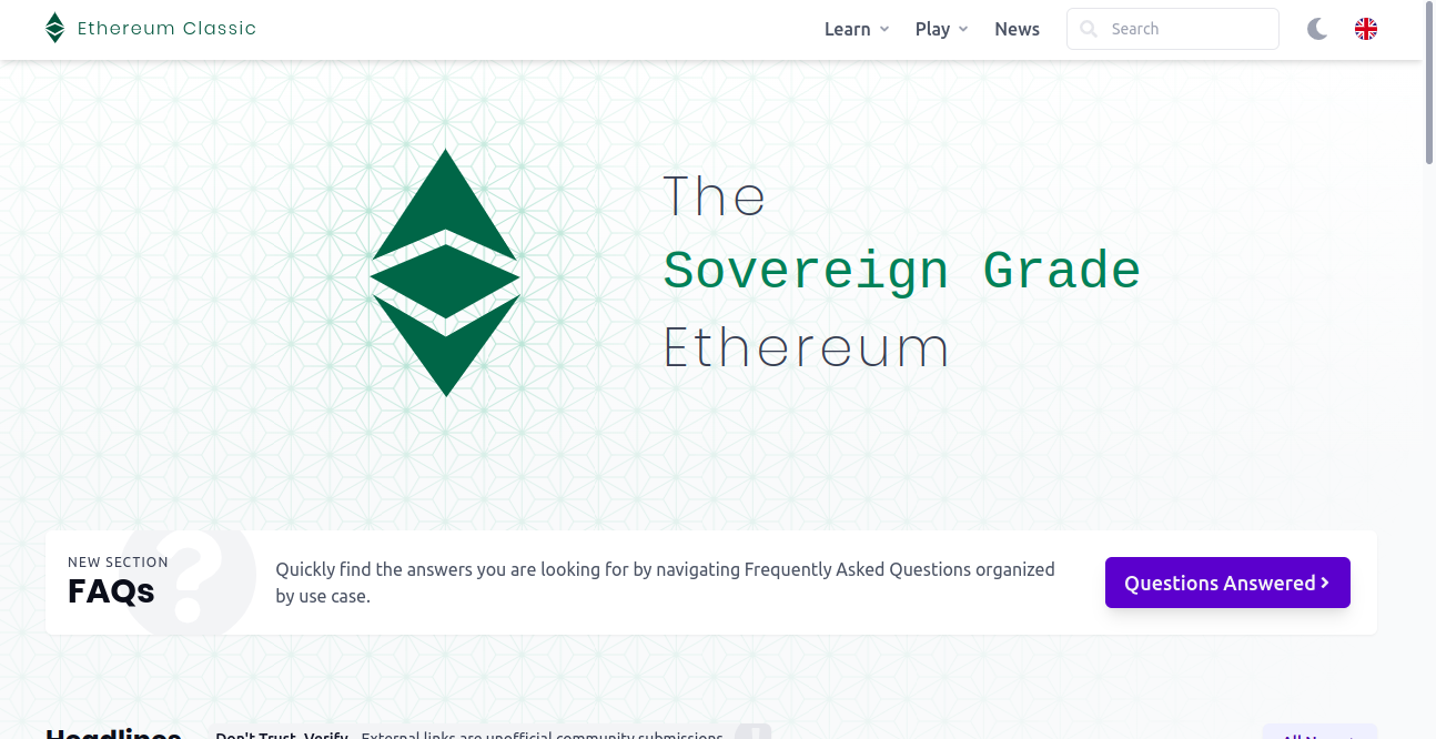 Ethereum Classic Crypto Best List Home Page