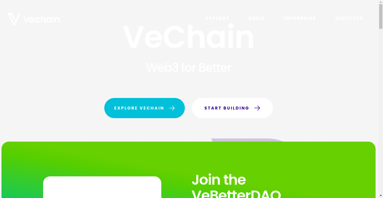 VeChain Crypto Best List Home Page