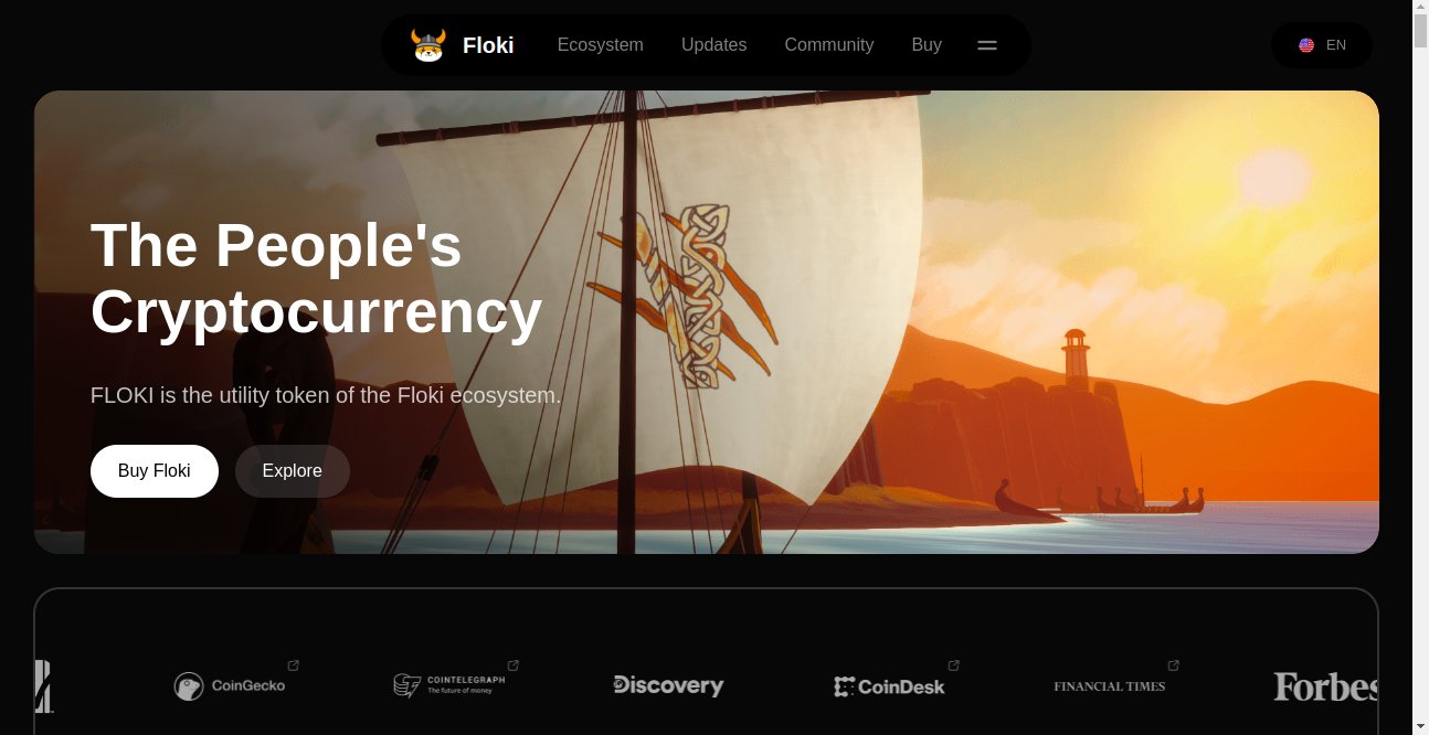 FLOKI Crypto Best List Home Page